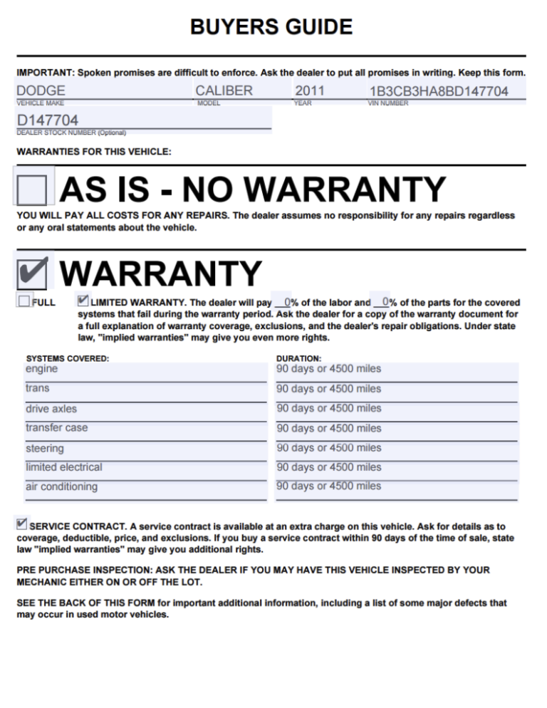 Window Stickers & Buyers Guides - Lot Wizard